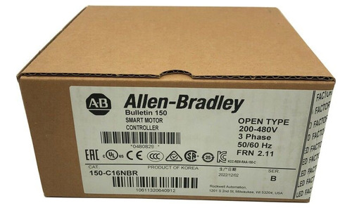 New Allen-bradley 150-c16nbr Smc-3 16a Smart Motor Contr Hha
