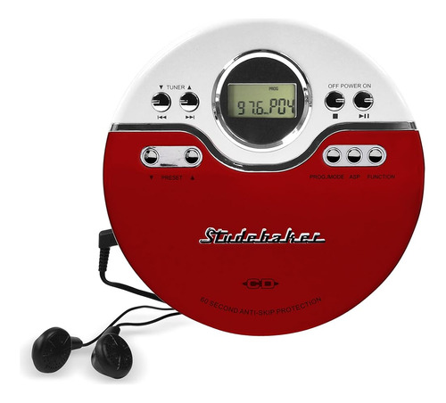 Studebaker Sb3703rb Reproductor De Cd Personal Retro Joggabl