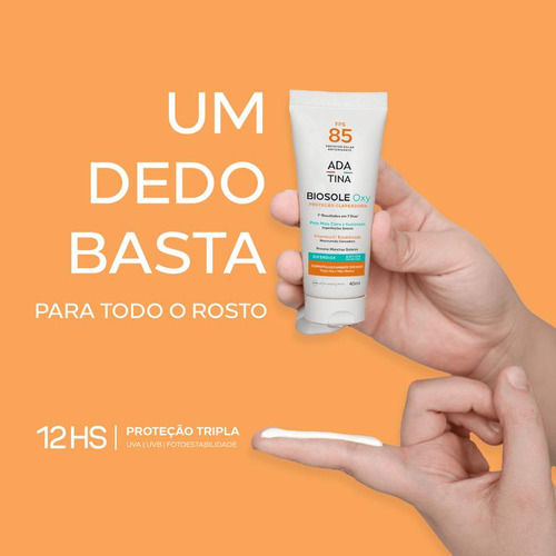 3un De 40ml Ada Tina Protetor Solar Biosole Oxy Fps 85