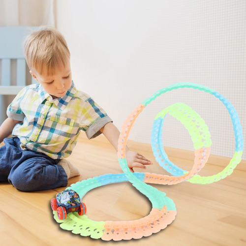 Juego De Juguetes Para Pista De Carreras Que Brillan En La O