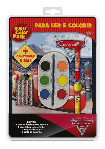 Livro Disney - Super Color Pack - Carros 3