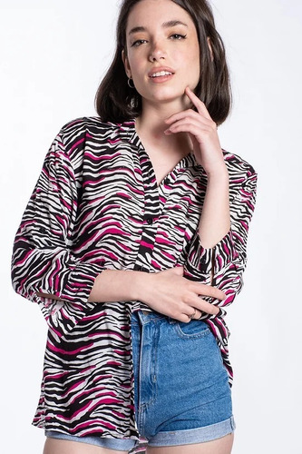 Camisa Manga 3/4 Zebra Verano Mujer 