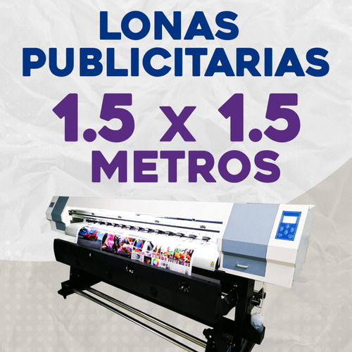 Lona Impresa Personalizada Para Negocio Anuncios 1.5 X 1.5 M