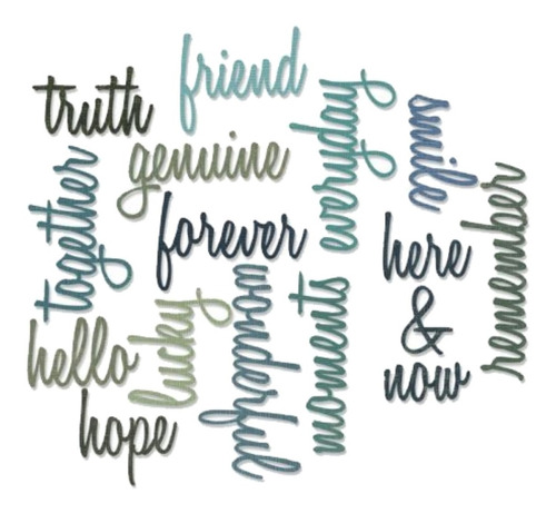 Cortante-troquel Thinlits Sizzix -friendship Words 660225