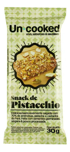Kit 2x: Snack De Pistacchio S/glúten Vegano Uncooked 30g