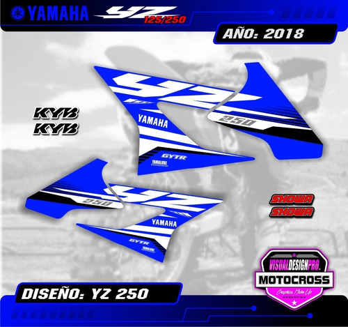 Kit Calcos Grafica Yamaha Yz 125/250 - 2017/18
