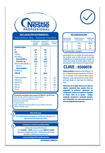 Leche Nestlé En Polvo Con Vitaminas Y Minerales De 10 Kg
