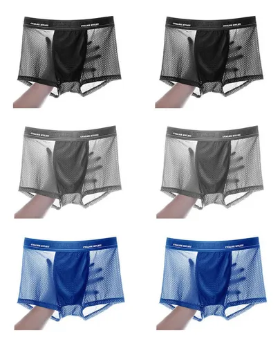 Hombres en boxer traslucido hot sale