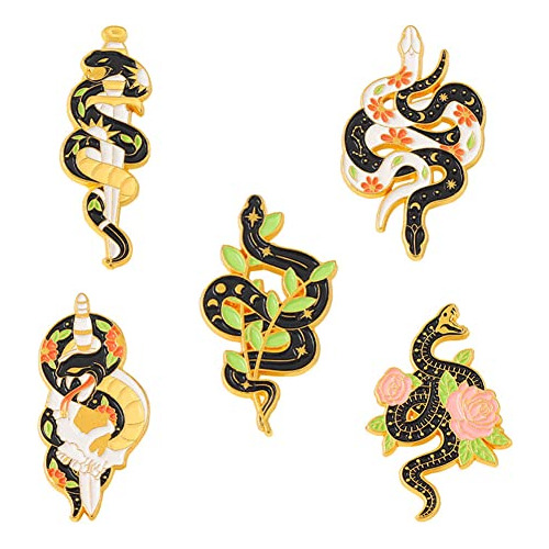 Pin Prendedor Esmaltado Serpientes 5 Diseños