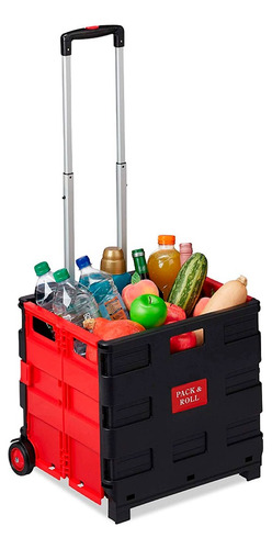 Carrito Plegable De Compras Con Ruedas Resistente 38 X 33 Cm