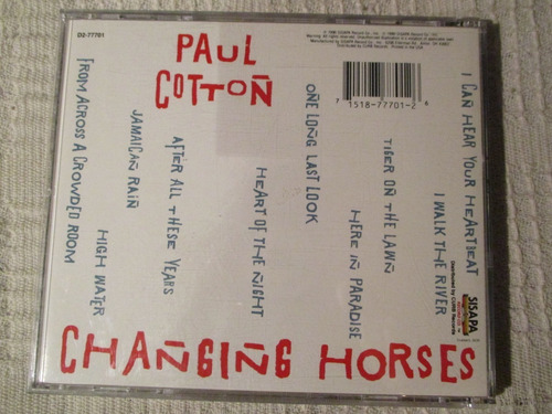 Imagen 2 de 5 de Paul Cotton - Changing Horses (sisapa D2-77701) Usa
