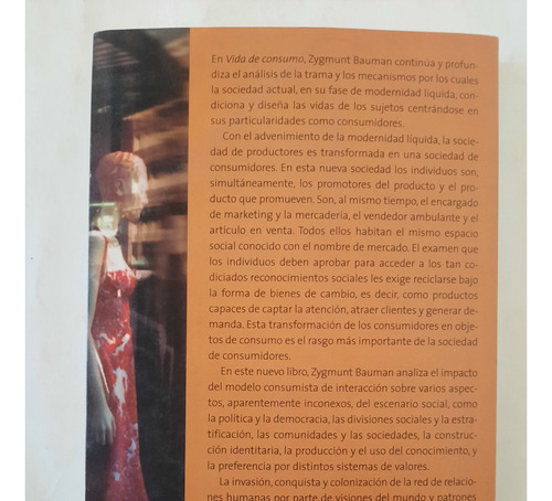 Vida De Consumo. Zygmunt Bauman. (Usado)