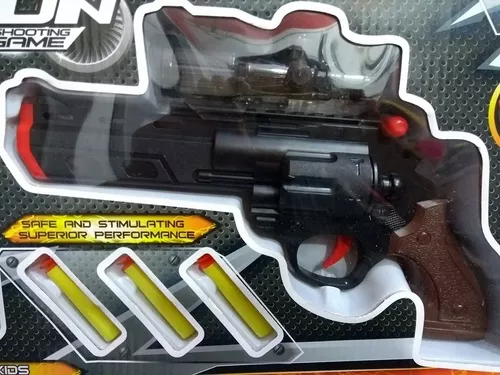 Lançador de Dardos Pistola Arminha Shoot Infantil Tipo Nerf 120