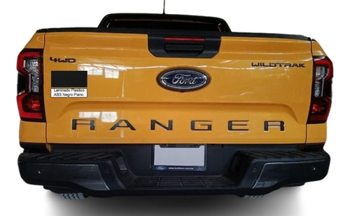 Letras Logotipo Ford Ranger 2023 - 2024 Tapa Batea 