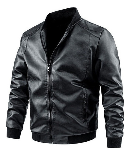 Cazadora Bomber De Piel Ecológica For Hombre