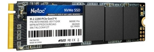 Disco Interno Ssd M.2 2280 Netac N930e Pro 128gb Nvme Gen3x4