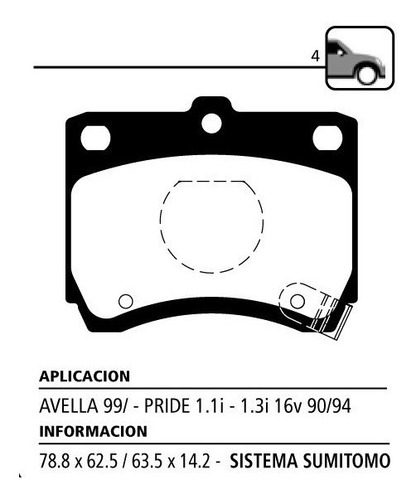 Juego Pastillas De Freno Delanteras Litton P/ Mazda 121 87-9