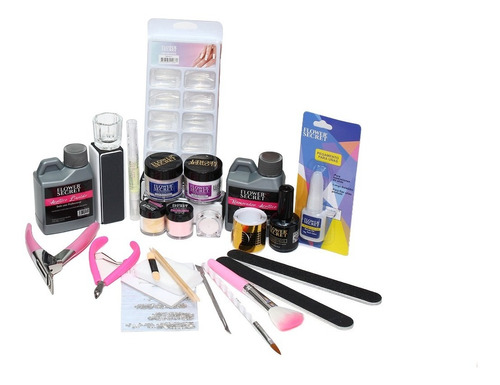 Kit De Uñas Acrílicas Completo 24 Piezas