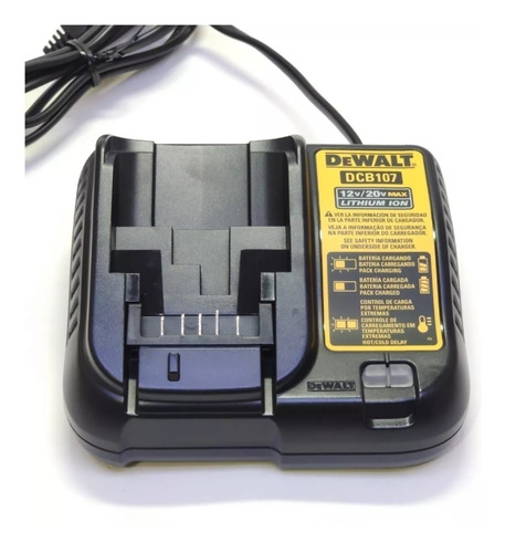 Carregador De Bateria Litio 12v - 20v  Dcb107 Dewalt Bivolt 