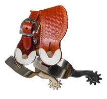 Comprar Par De Esporas Inox Correia Havana De Luxo Para Cavalo Doma
