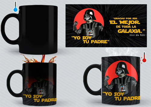 Taza Mágica(térmica) Día Del Padre Darth Vader Star Wars 