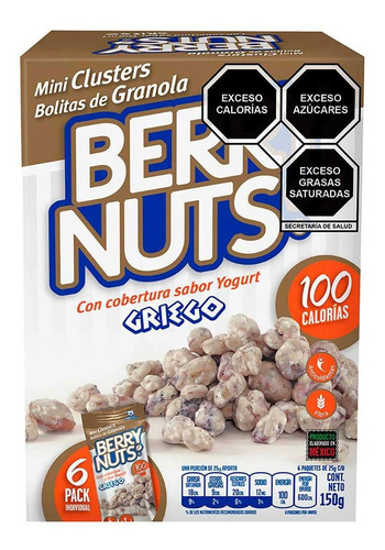 Mini Clusters Bolitas de Granola sabor Yogurt Griego 6 Pack 150g
