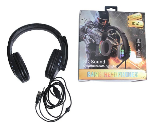 Auricular Gamer Ak-47/con Luces Led/ Servicio Técnico Propio