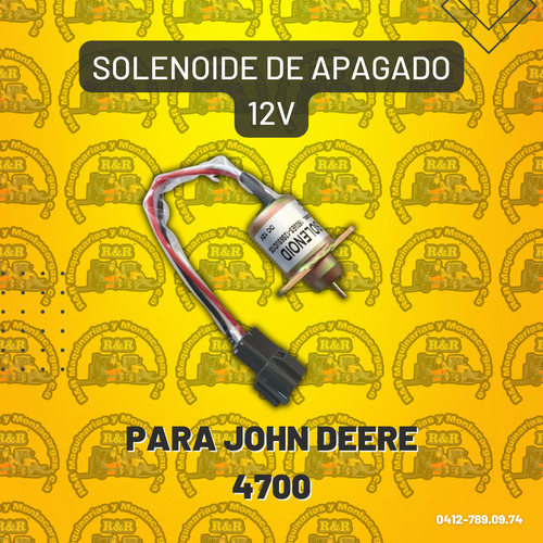 Solenoide De Apagado 12v Para John Deere 4700