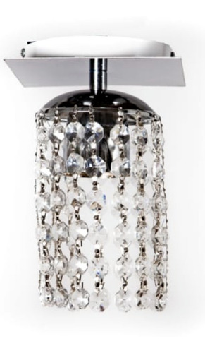 Imagen 8 de 10 de Aplique 1 Luz Lyon Cromo Base Acero Inoxidable Apto Led