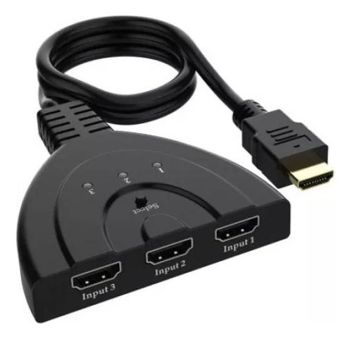 Hub Switch Hdmi 3x1 Adaptador Cabo 3 Entradas E 1 Saída 