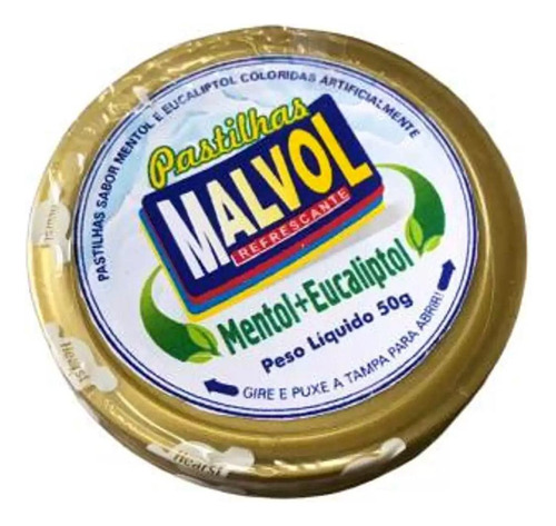 Malvol Pastilhas Mentol + Eucaliptol 50g