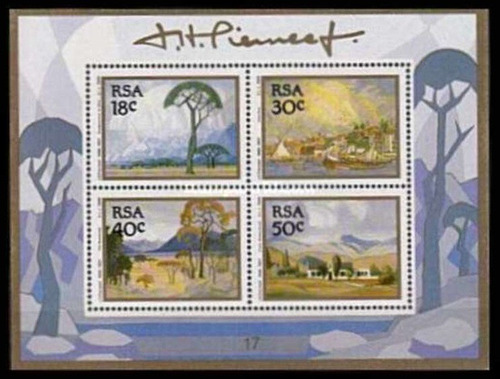 Arte Pictórico - Jacobus Pierneef - Sudáfrica - Block Mint