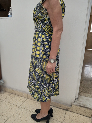 Vestido Vintage. Años 60.estilo Jackie. T.s.diseño Selvático (Usado)
