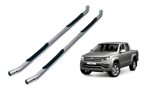 Pisaderas Cromadas Tubular Acero Inox. Amarok 2010-2022