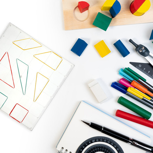 Tablero De Uñas Geoboard De Plástico Con Forma Geométrica Le