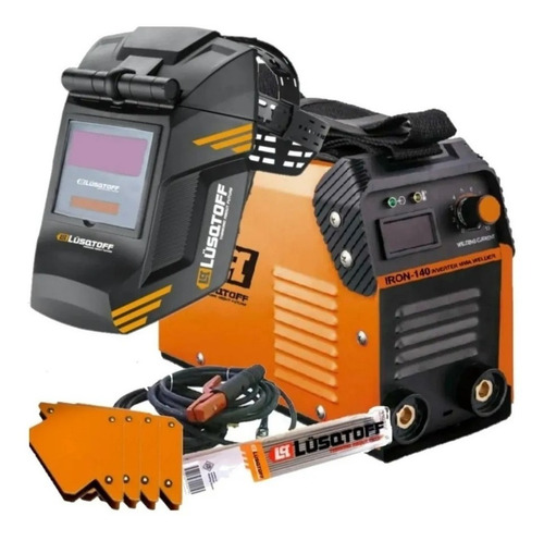 Kit Completo Soldadora Lusqtoff Megairon140 Con Accesorios