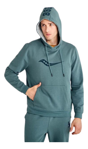 Buzo Saucony Hoody Rested Hombre Deportivo Con Capucha