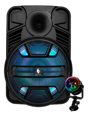 Bocina Bafle 12puLG Vortex + Crystall Ball Led Rgb Alienpro