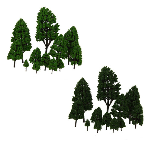 12 unidades Park paisaje álamos modelo árboles modelo árboles verde claro 2.5-16cm