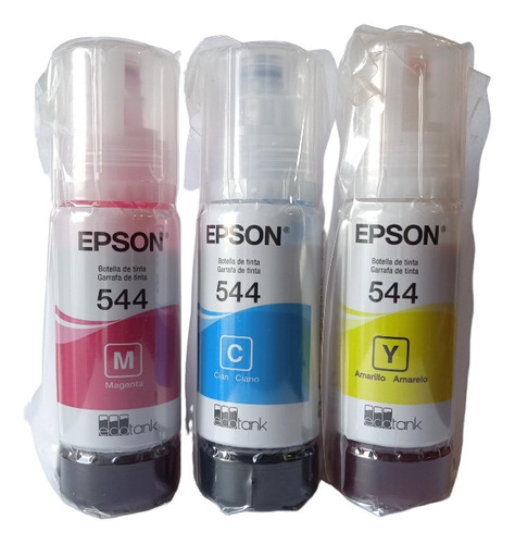 Tinta Epson Original T544 Kit 3 Tintas Colores