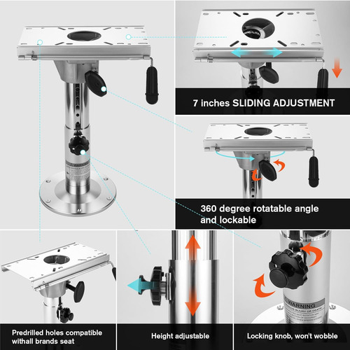 Pedestal De Asiento De Barco Con Tobogán, Altura Ajustable D