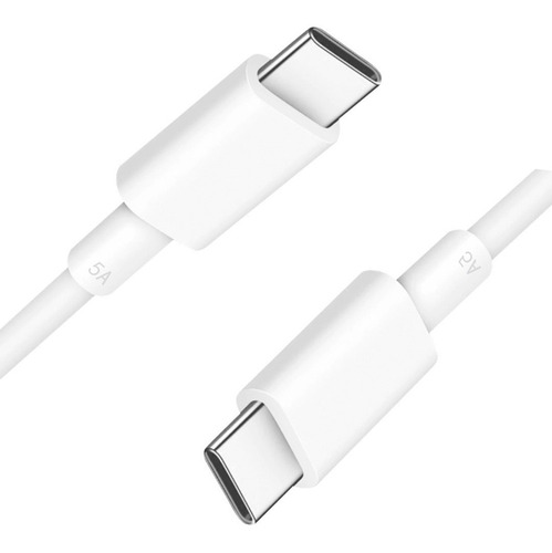 Cable 1cm West Tipo C a Tipo C 5A 1M con entrada USB Tipo C salida USB-C