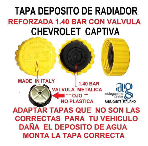 Tapa Deposito Radiador Chevrolet Captiva Reforzada Autogamma