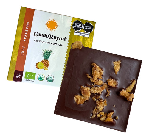 Chocolates 70% Cacao Con Frutas Gusto Raymi 30g Pack X 6 Uni