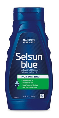 Champú Selsun Hidratante Azul Con Aloe Para La Caspa 11 Oz