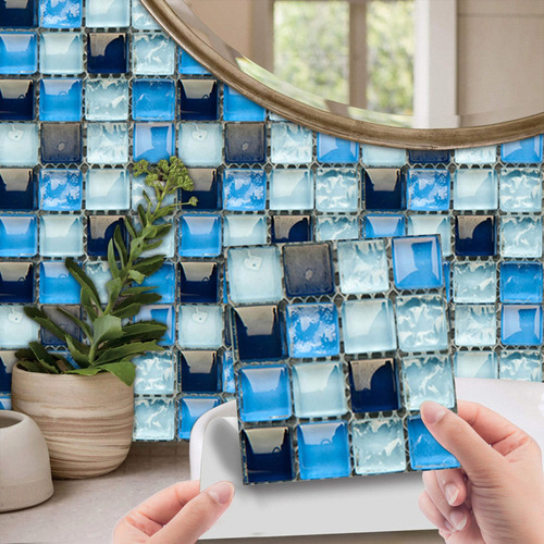 Adhesivos De Azulejos De Cristal 3d Diy Impermeable Autoadhe