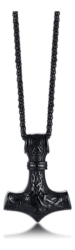 Colgante De Martillo De Thors Vikingo Nórdico Para Hombre, C