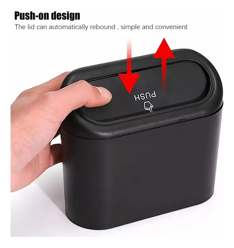 Cubo De Basura Colgante Para Coche Con Tapa