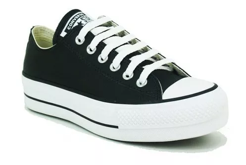 Geometría Walter Cunningham terciopelo Zapatilla Converse Plataforma Cuero Negro Dama Deprofan