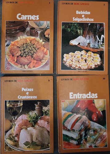 Livro, Kit(4), Livros De Bom Apetite, 1. Carnes, 2. Bebida E Salgadinhos, 3. Peixes E Crustáceos, 4. Entradas (Usado)